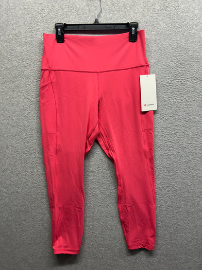 Lululemon Align High-Rise Pant with Pockets 25" Size 12 Glaze Pink (Square Dot)