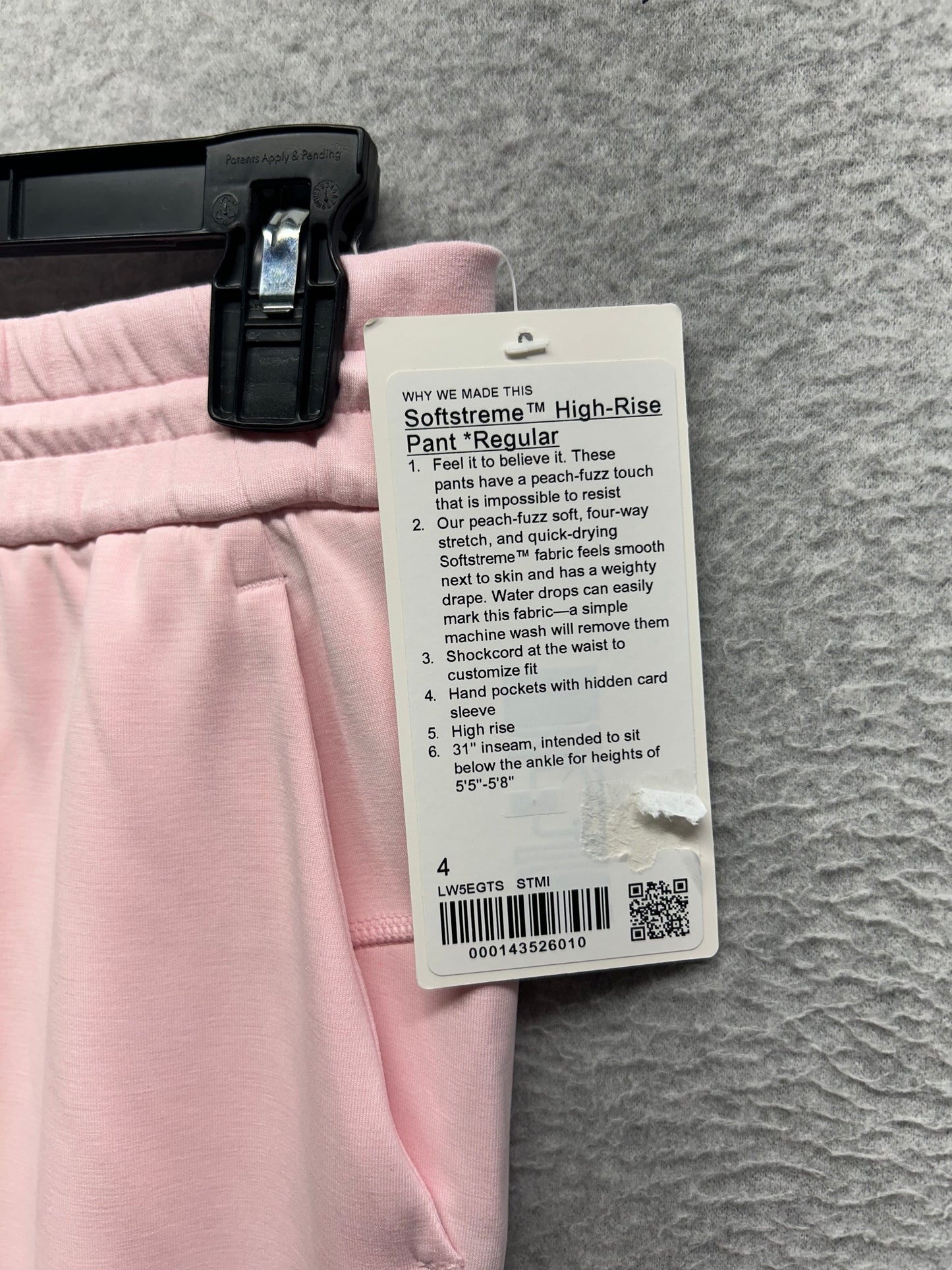 Lululemon Softstreme High-Rise Pant Size 4 Strawberry Milkshake