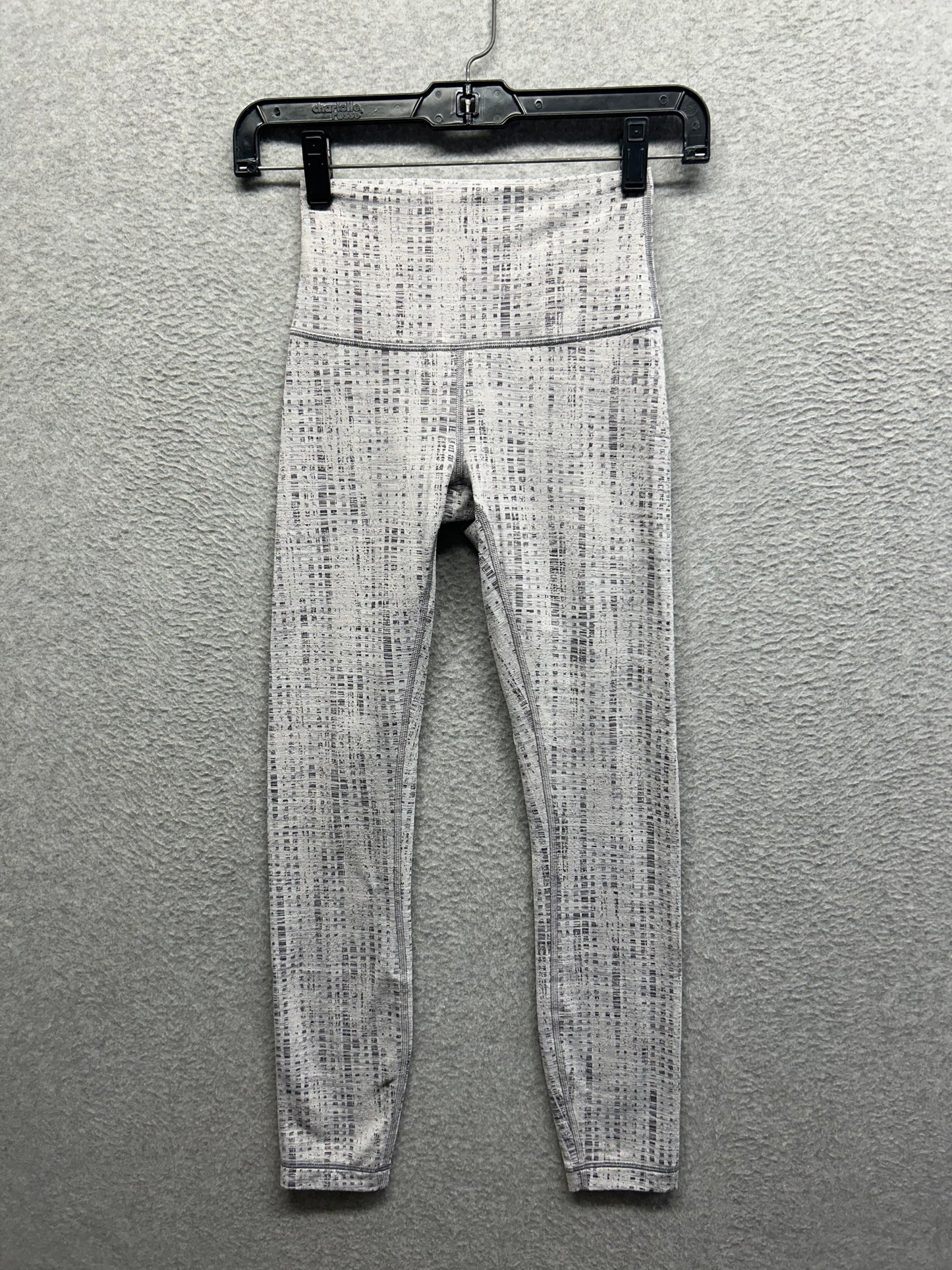 Lululemon Wunder Under High-Rise Tight 25" Luxtreme Size 2 Action Jacqaurd Black Pitch Grey