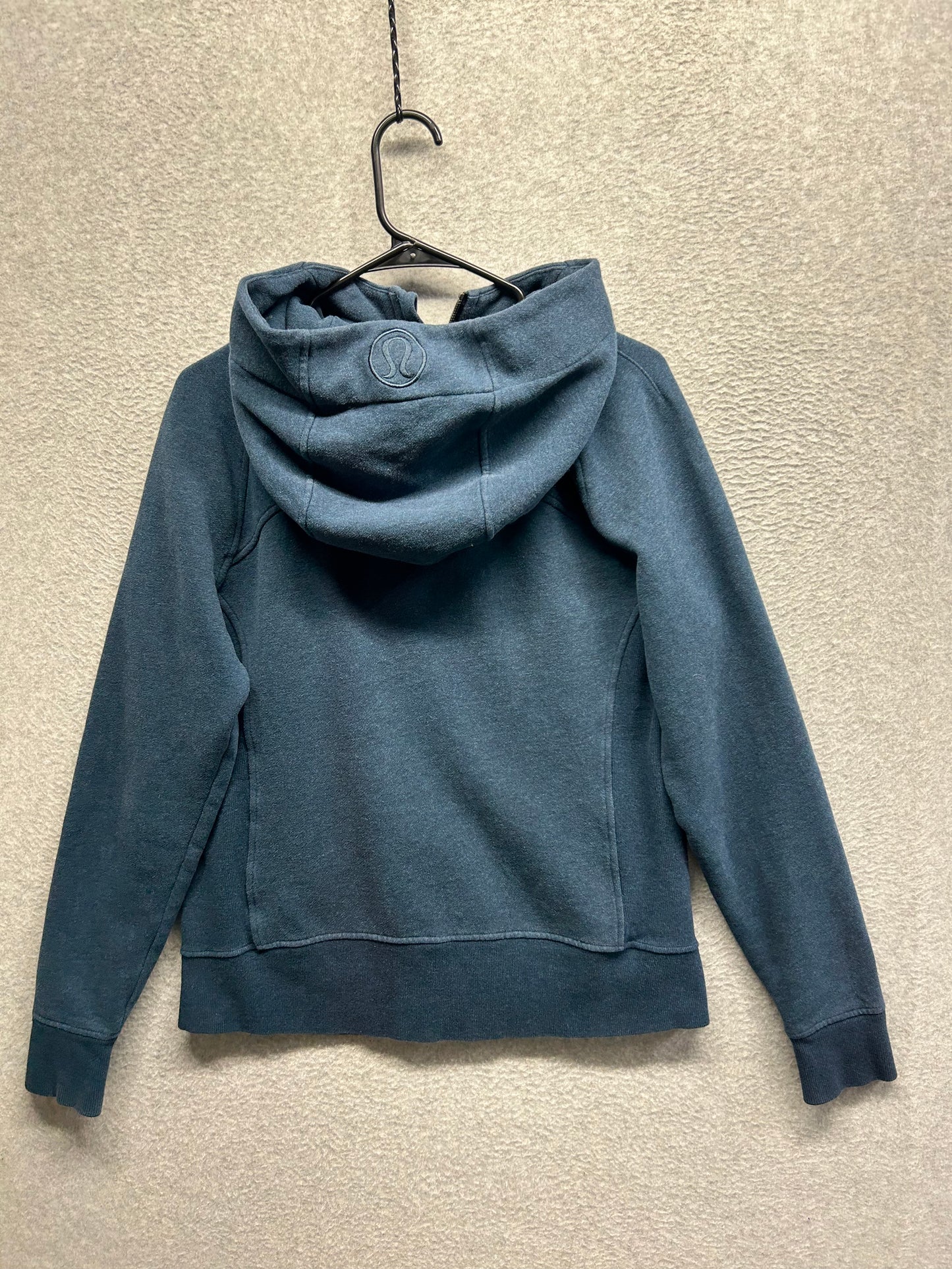Lululemon Scuba Hoodie Light Cotton Fleece Size 12 Heathered Hero Blue