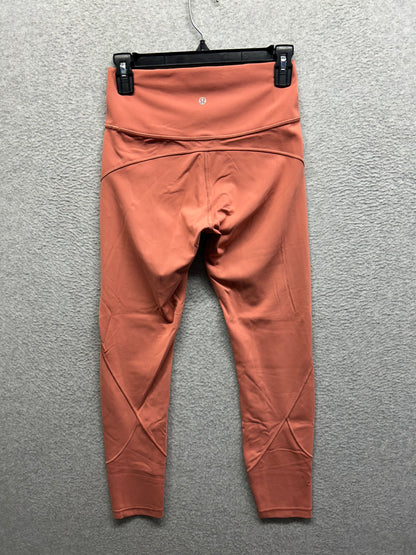 Lululemon In Movement Tight 25" Everlux Size 6 Rustic Coral