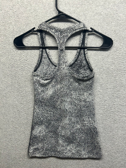 Lululemon Cool Racerback II Luon Size 2 Spray Jacquard White Black