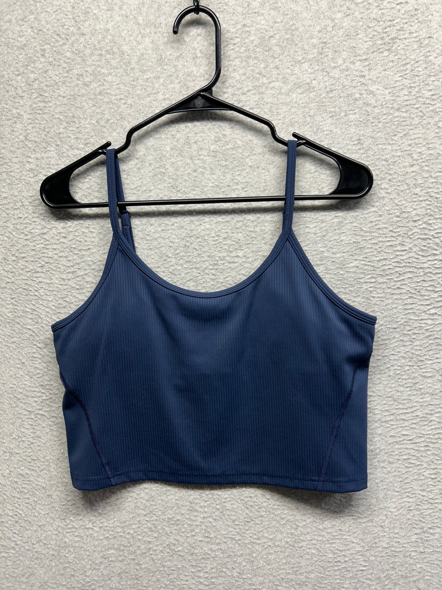 Lululemon Wunder Train U-Neck Strappy Ribbed Tank Top Size 12 (Square) Club Blue