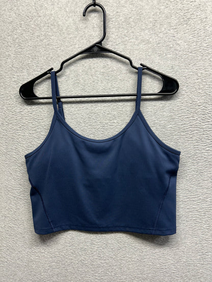 Lululemon Wunder Train U-Neck Strappy Ribbed Tank Top Size 12 (Square) Club Blue