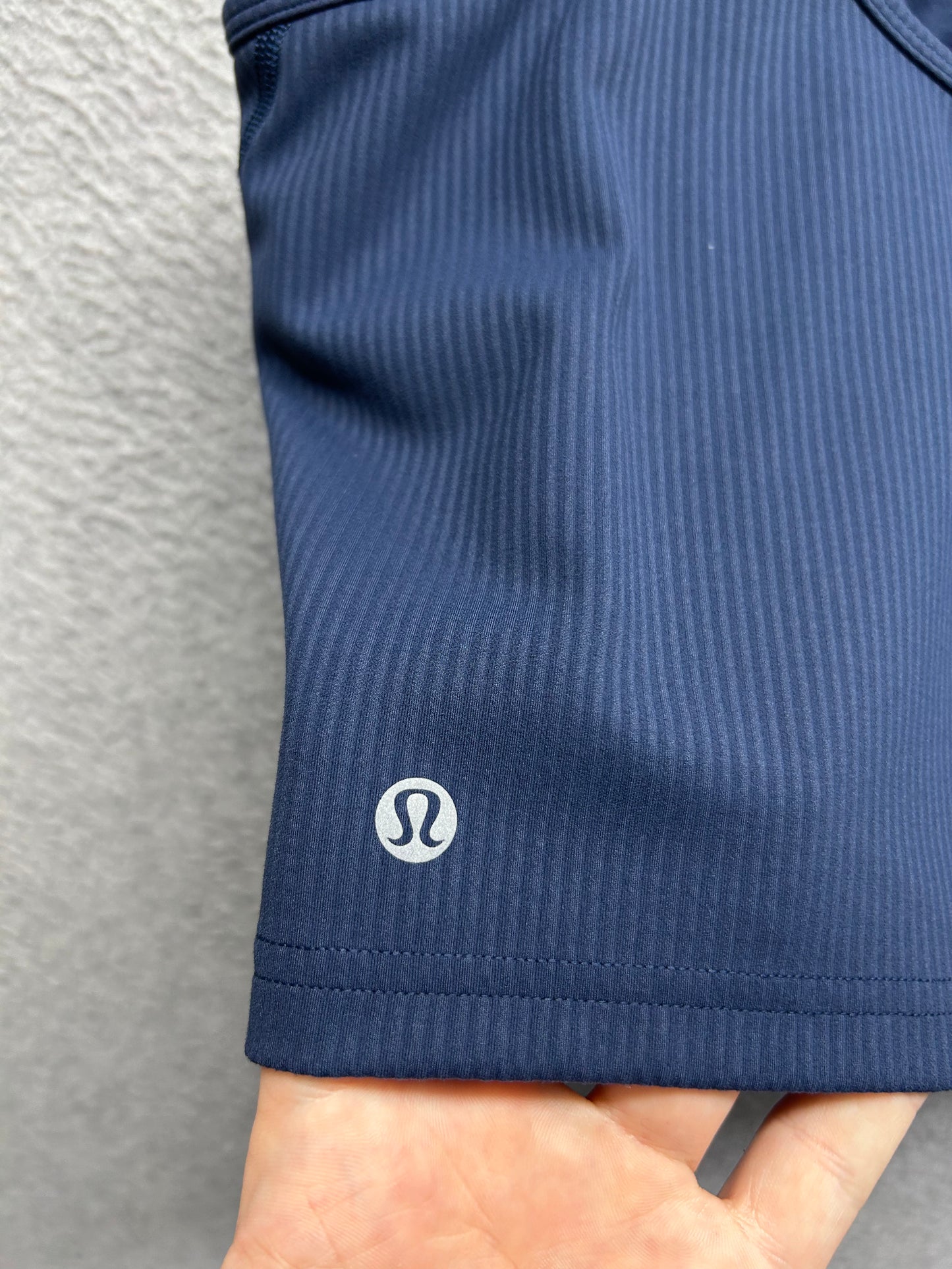 Lululemon Wunder Train U-Neck Strappy Ribbed Tank Top Size 12 (Square) Club Blue