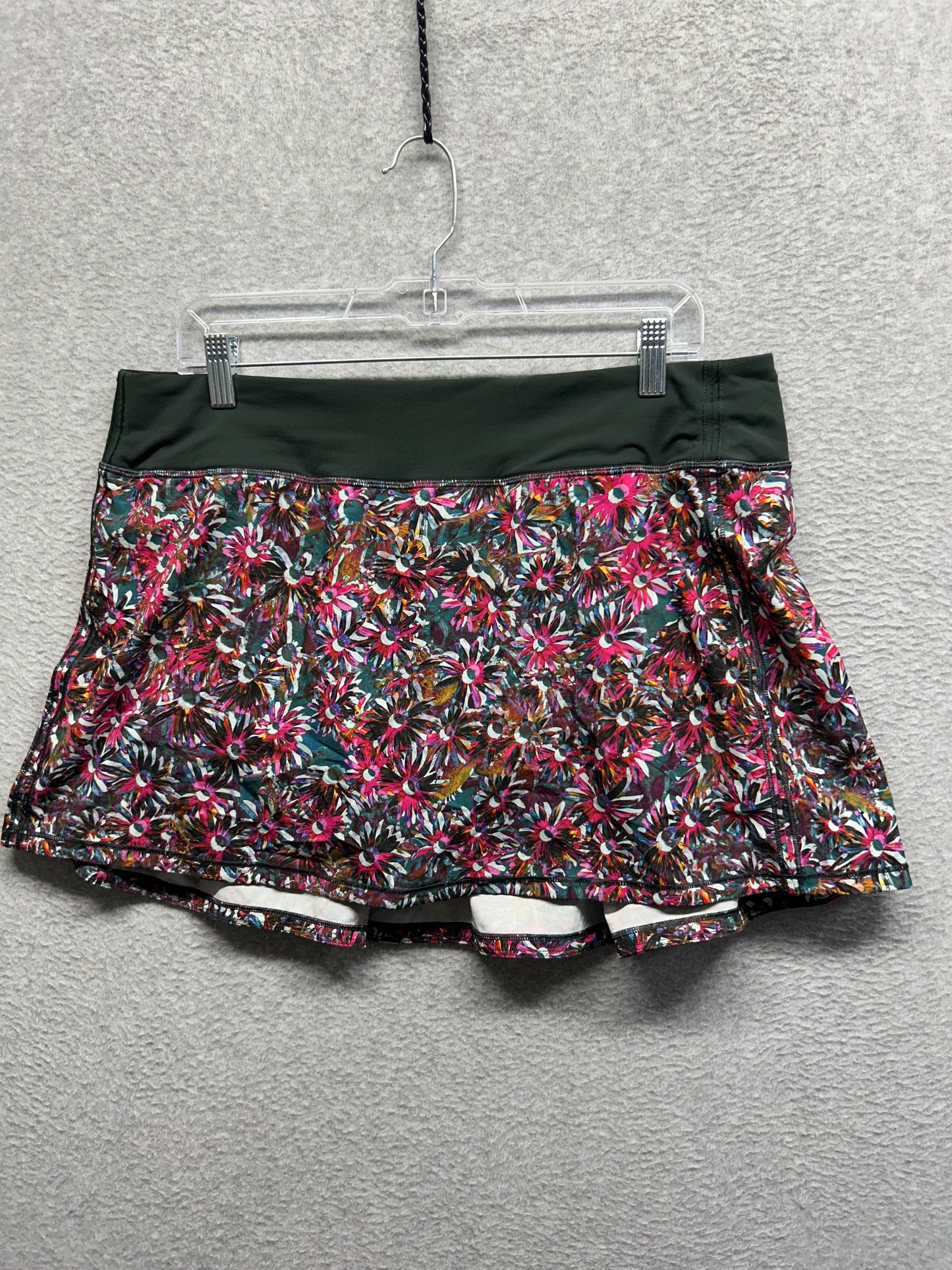Lululemon Pace Rival Mid-Rise Skirt Size 12 Floral Electric Multi
