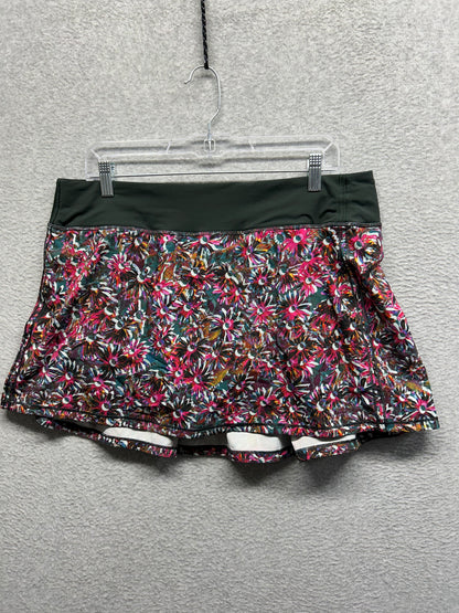 Lululemon Pace Rival Mid-Rise Skirt Size 12 Floral Electric Multi