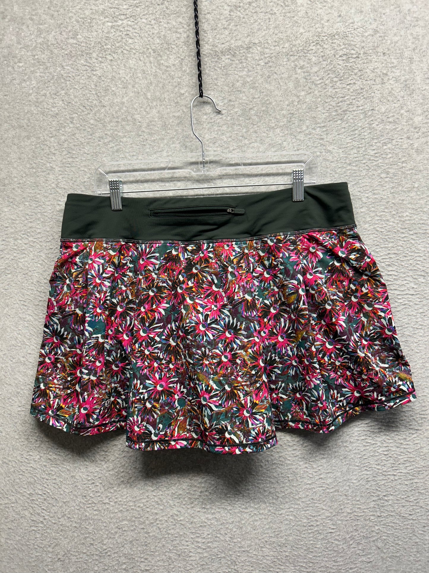 Lululemon Pace Rival Mid-Rise Skirt Size 12 Floral Electric Multi