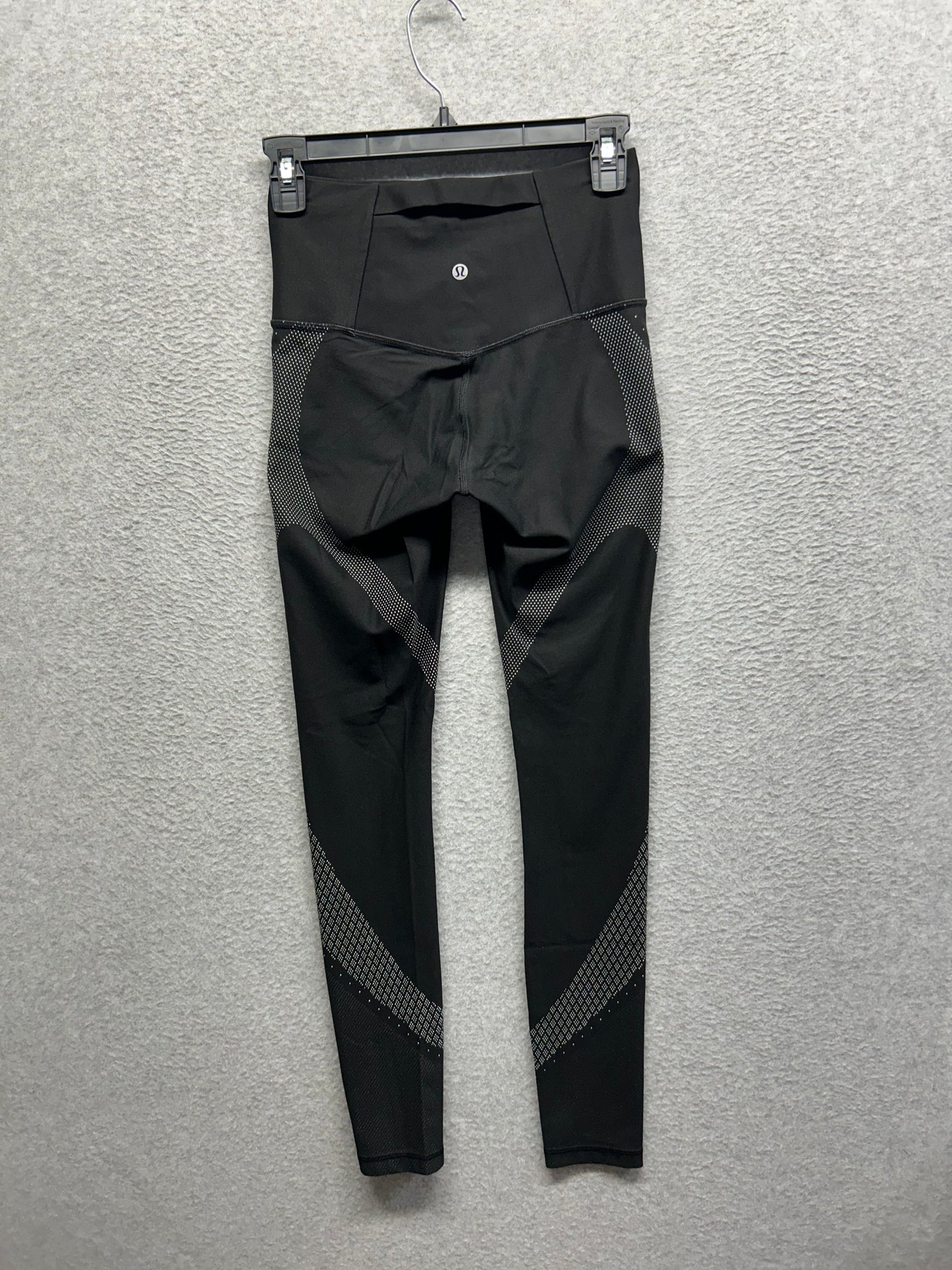 Lululemon Mapped Out High-Rise Tight 28" Size 6 Black / Florid Flash