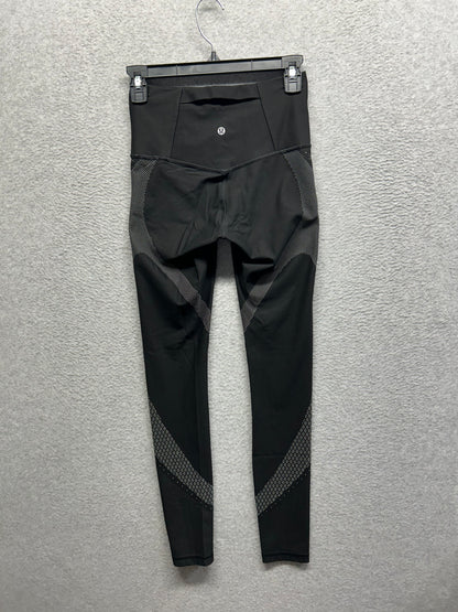 Lululemon Mapped Out High-Rise Tight 28" Size 6 Black / Florid Flash