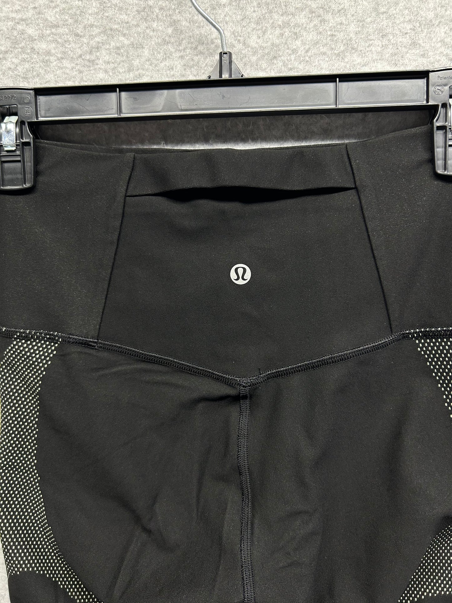 Lululemon Mapped Out High-Rise Tight 28" Size 6 Black / Florid Flash