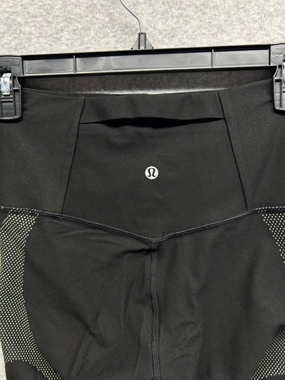 Lululemon Mapped Out High-Rise Tight 28" Size 6 Black / Florid Flash