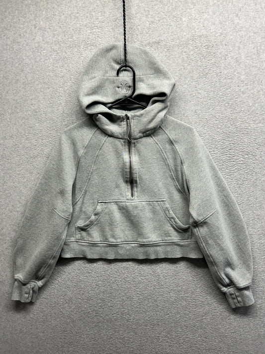 Lululemon Scuba Oversized Half-Zip Hoodie Size XS/S Heathered Core Medium Grey