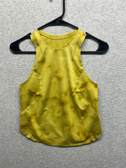 Lululemon Lightweight Run Kit Tank Top Size 4 Diamond Dye White Gold Spice