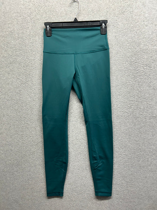 Lululemon Wunder Train High-Rise Tight 28" Size 6 Storm Teal (Square Dot)