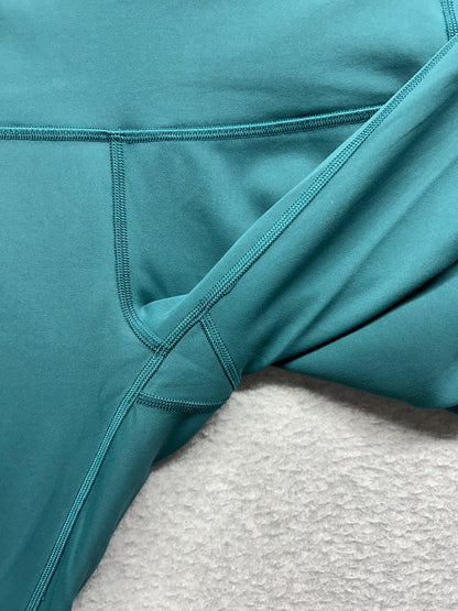 Lululemon Wunder Train High-Rise Tight 28" Size 6 Storm Teal (Square Dot)