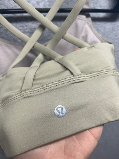 Lululemon Energy Longline Bra Evolve Size 2 Compass Khaki