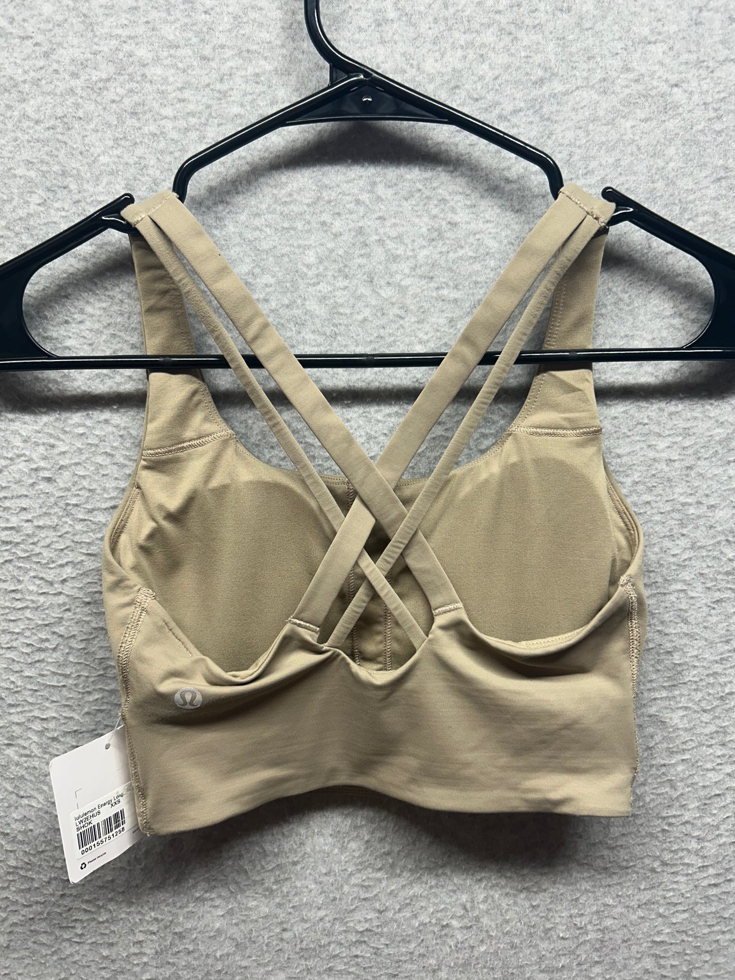 Lululemon Energy Longline Bra Evolve Size XXS Sheer Oak