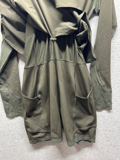 Lululemon Nulux Long-Sleeve Tennis Dress Size 10 Dark Olive