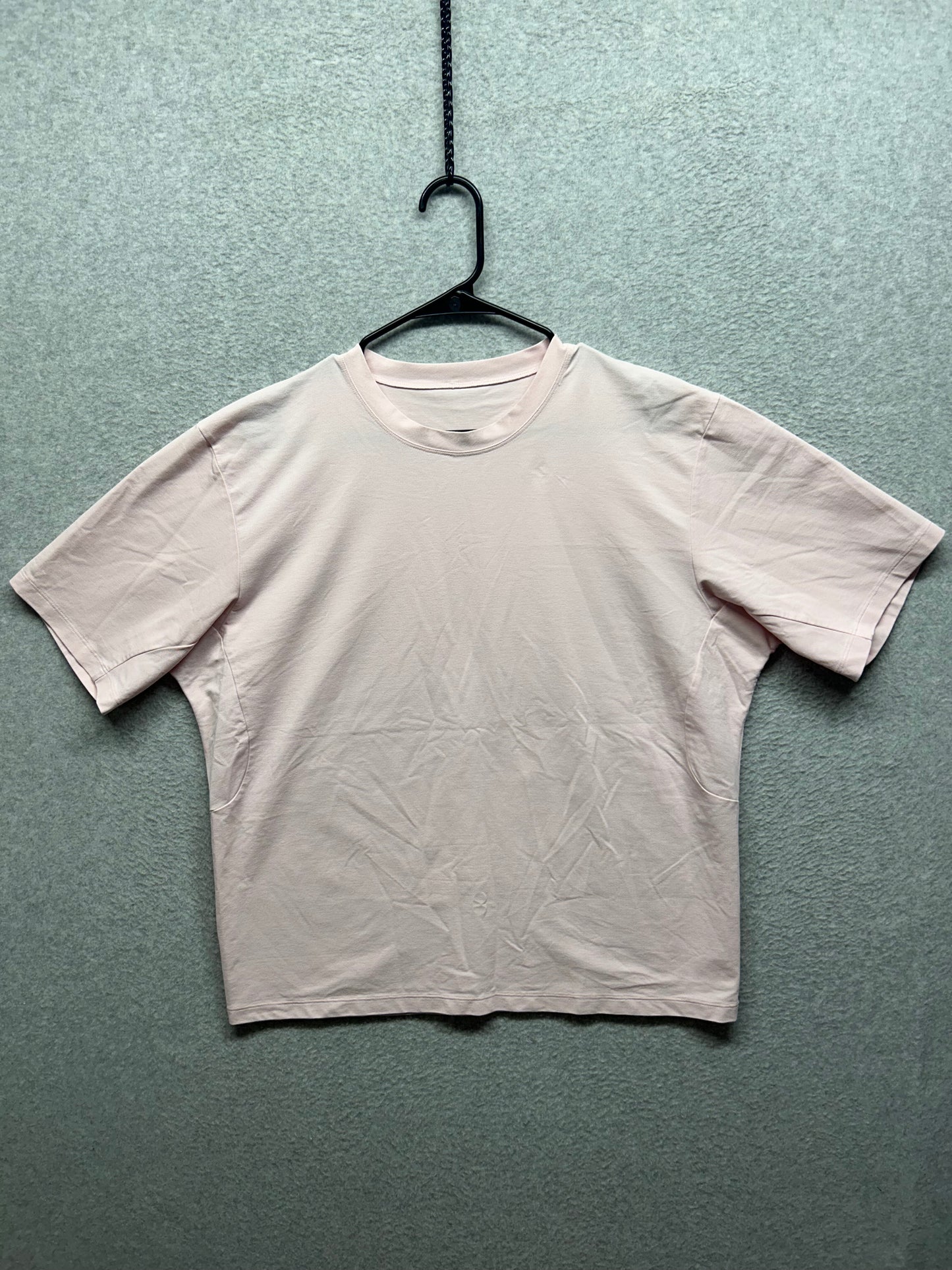 Lululemon Heavyweight Crepe Short Sleeve Shirt Size Large Boxy Pink