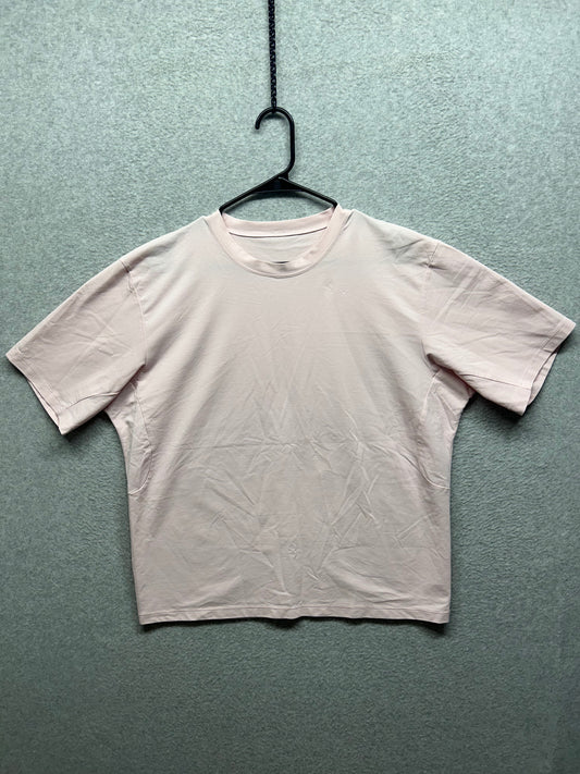 Lululemon Heavyweight Crepe Short Sleeve Shirt Size Large Boxy Pink