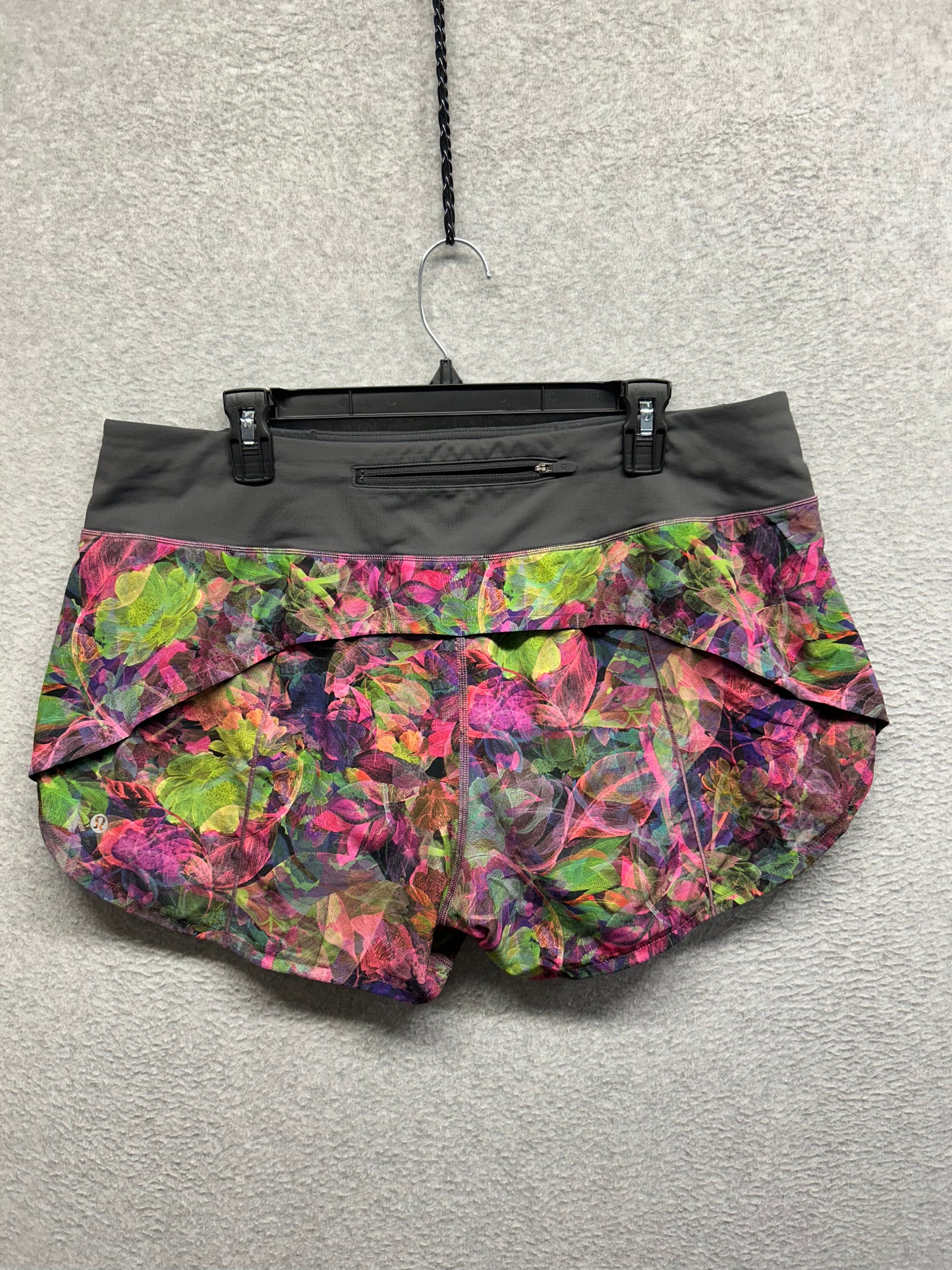 Lululemon Speed Up Mid-Rise Lined Short 4" Size 14 Vivid Floral Tone Multi