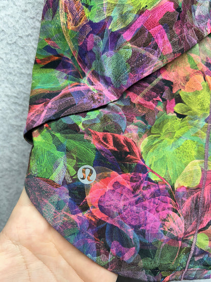 Lululemon Speed Up Mid-Rise Lined Short 4" Size 14 Vivid Floral Tone Multi