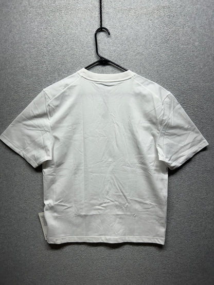 Heavyweight Cotton T-Shirt Meet Your Courtside Graphic Size Small White