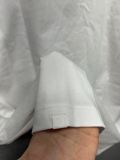 Heavyweight Cotton T-Shirt Meet Your Courtside Graphic Size Small White