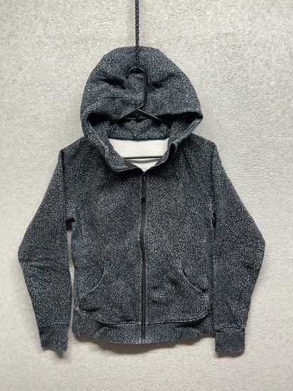 Lululemon Scuba Hoodie Light Cotton Fleece Size 10 Night View White Black