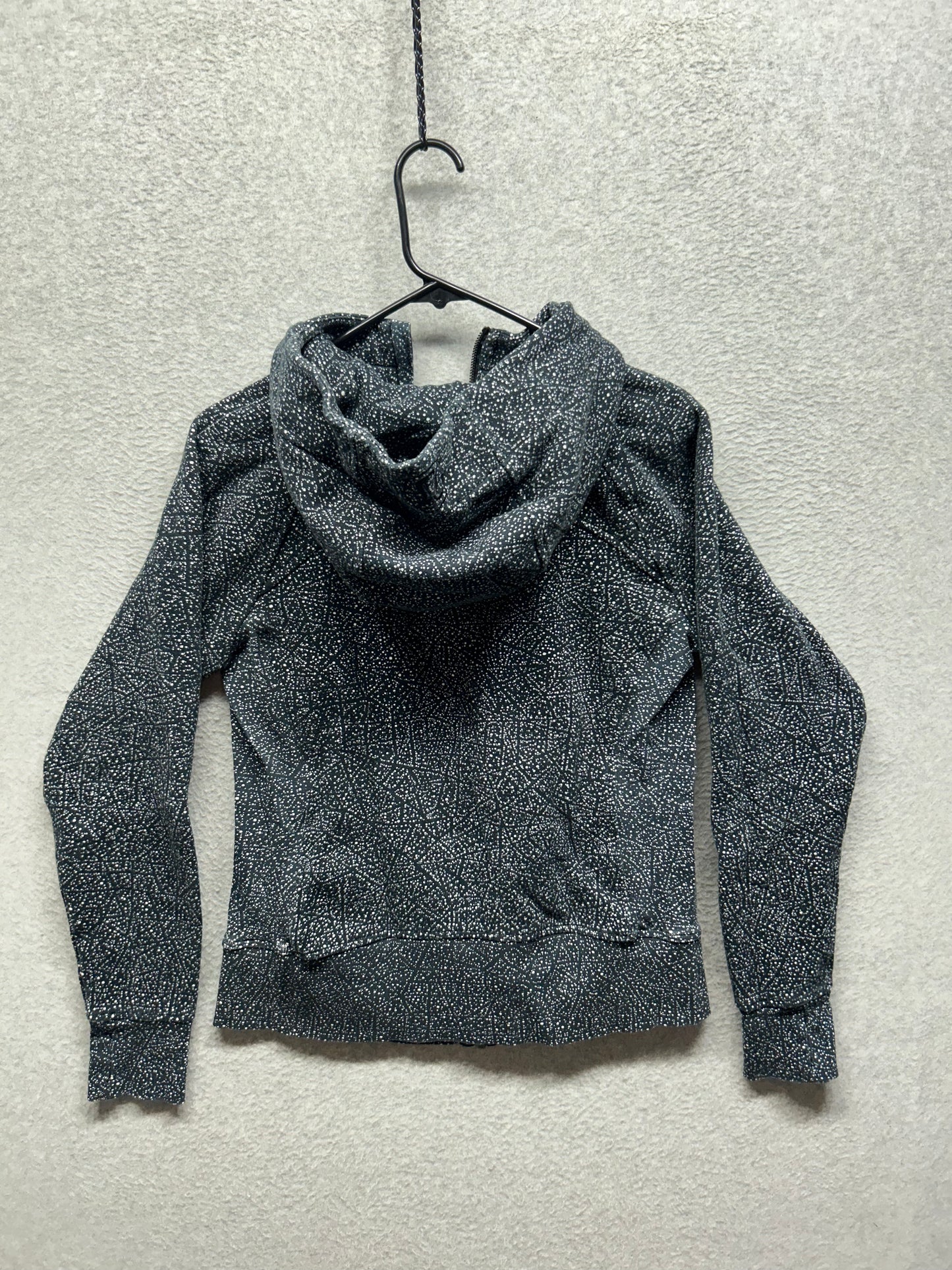 Lululemon Scuba Hoodie Light Cotton Fleece Size 10 Night View White Black