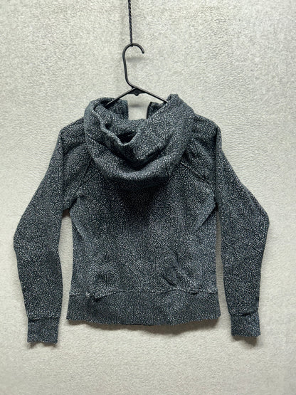 Lululemon Scuba Hoodie Light Cotton Fleece Size 10 Night View White Black