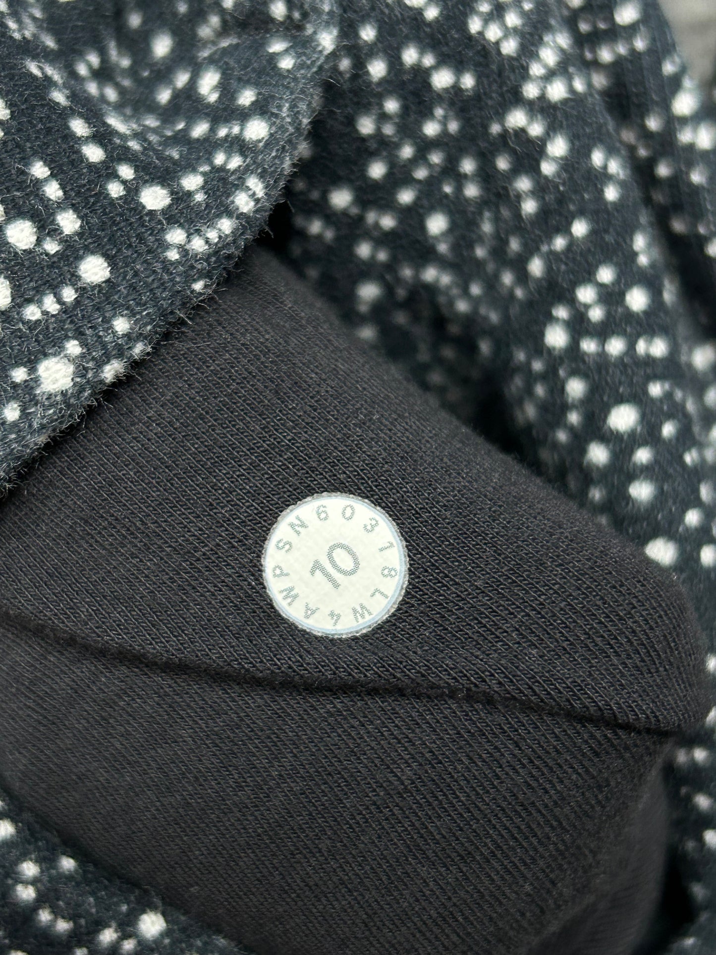 Lululemon Scuba Hoodie Light Cotton Fleece Size 10 Night View White Black