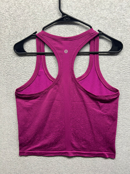 Lululemon Swiftly Tech Racerback Tank Top 2.0 Race Length Size 8 Distorted Noise Neon Magenta Purple