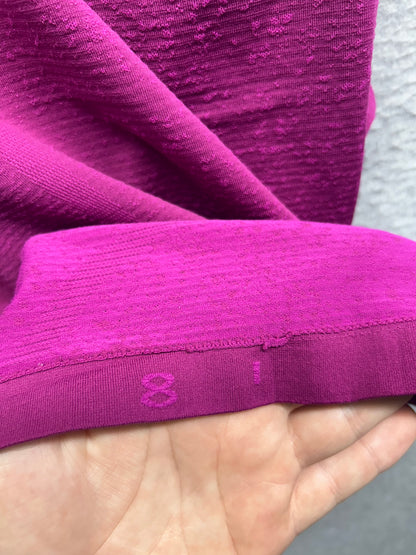Lululemon Swiftly Tech Racerback Tank Top 2.0 Race Length Size 8 Distorted Noise Neon Magenta Purple