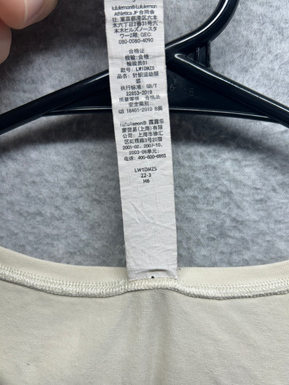 Lululemon Run On Tank Top Pima Size 8 Natural Ivory