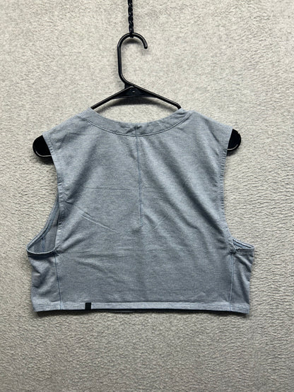Lululemon Esker Cropped Tank Size 8 Heathered Blue Denim