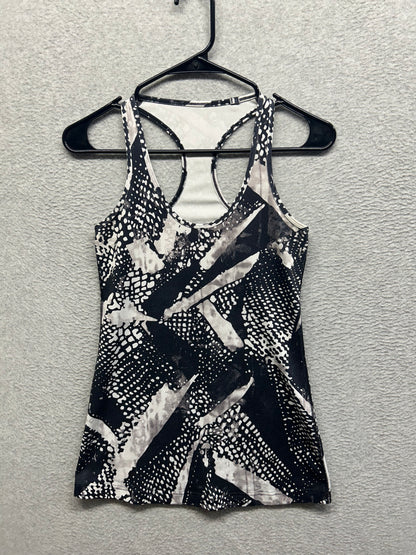 Lululemon Cool Racerback Size 8 Static Mist White Black