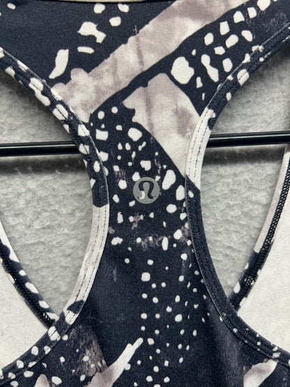 Lululemon Cool Racerback Size 8 Static Mist White Black