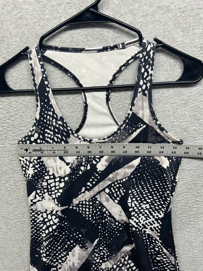 Lululemon Cool Racerback Size 8 Static Mist White Black