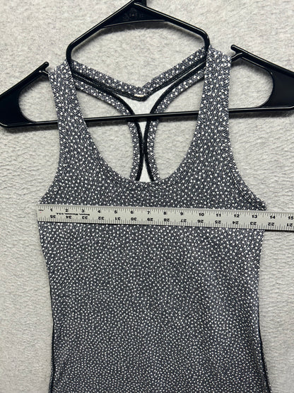 Lululemon Cool Racerback II Size 8 Frozen Fizz White Black