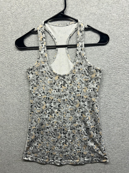 Lululemon Cool Racerback Size 8 Not So Petite Fleur Silver Spoon