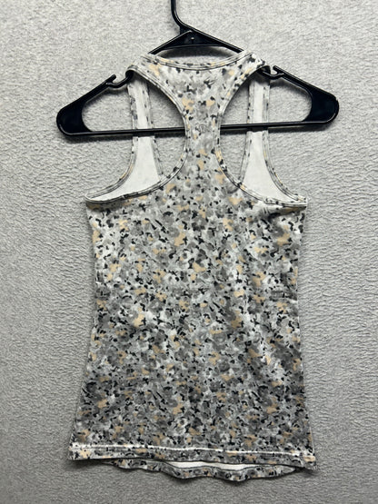 Lululemon Cool Racerback Size 8 Not So Petite Fleur Silver Spoon