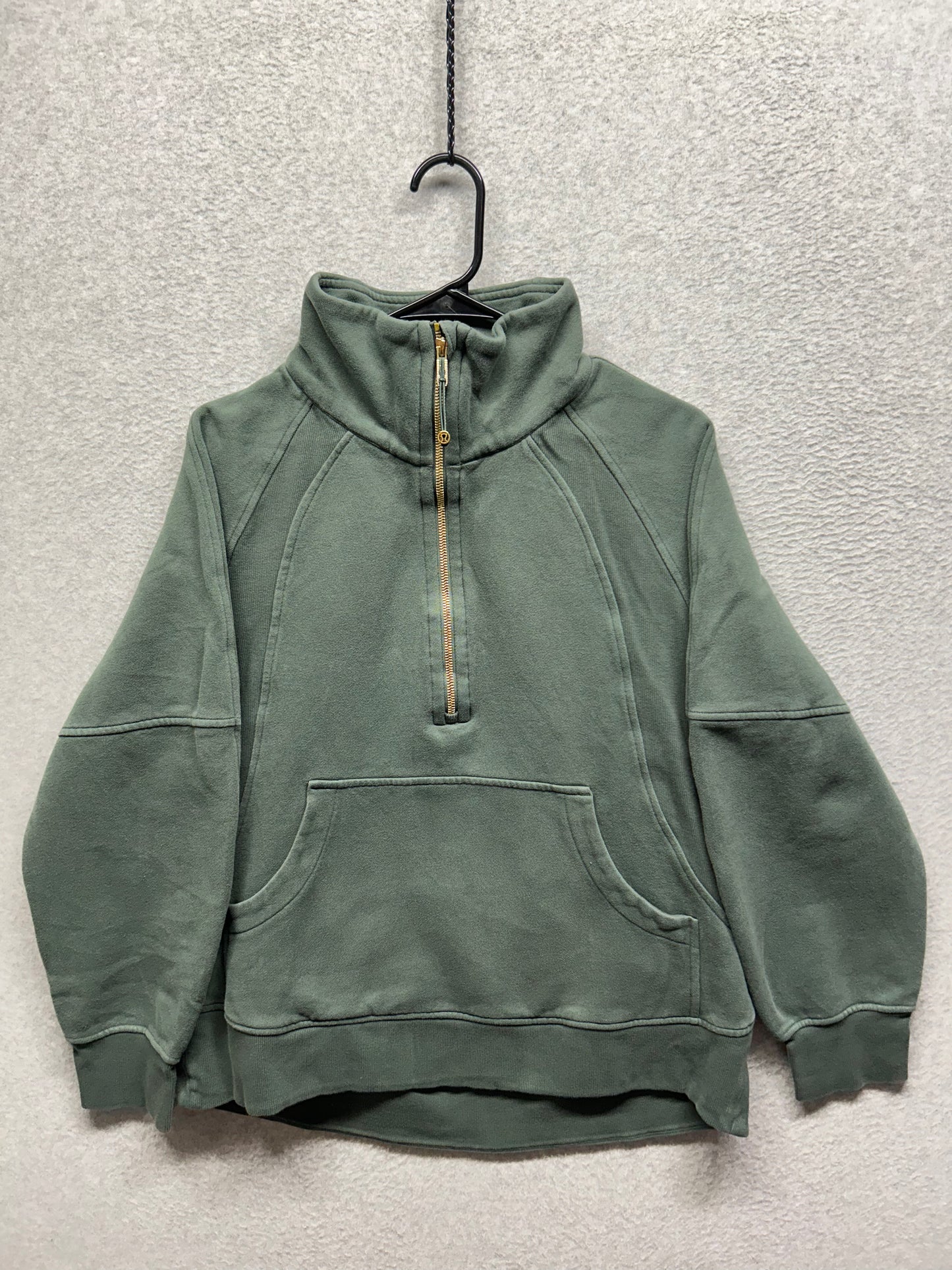 Lululemon Scuba Oversized Funnel-Neck Half Zip Long Size M/L Dark Forest / Gold