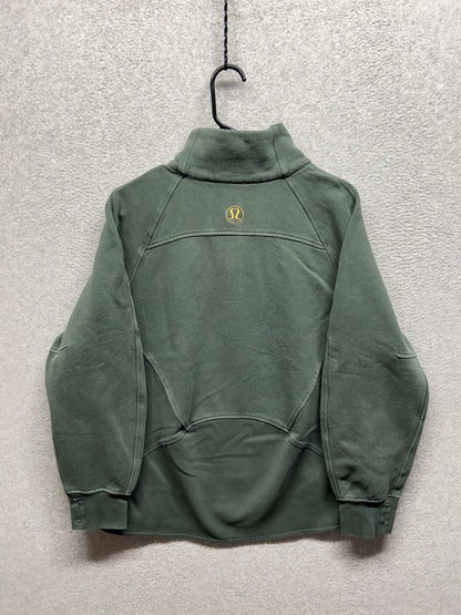 Lululemon Scuba Oversized Funnel-Neck Half Zip Long Size M/L Dark Forest / Gold