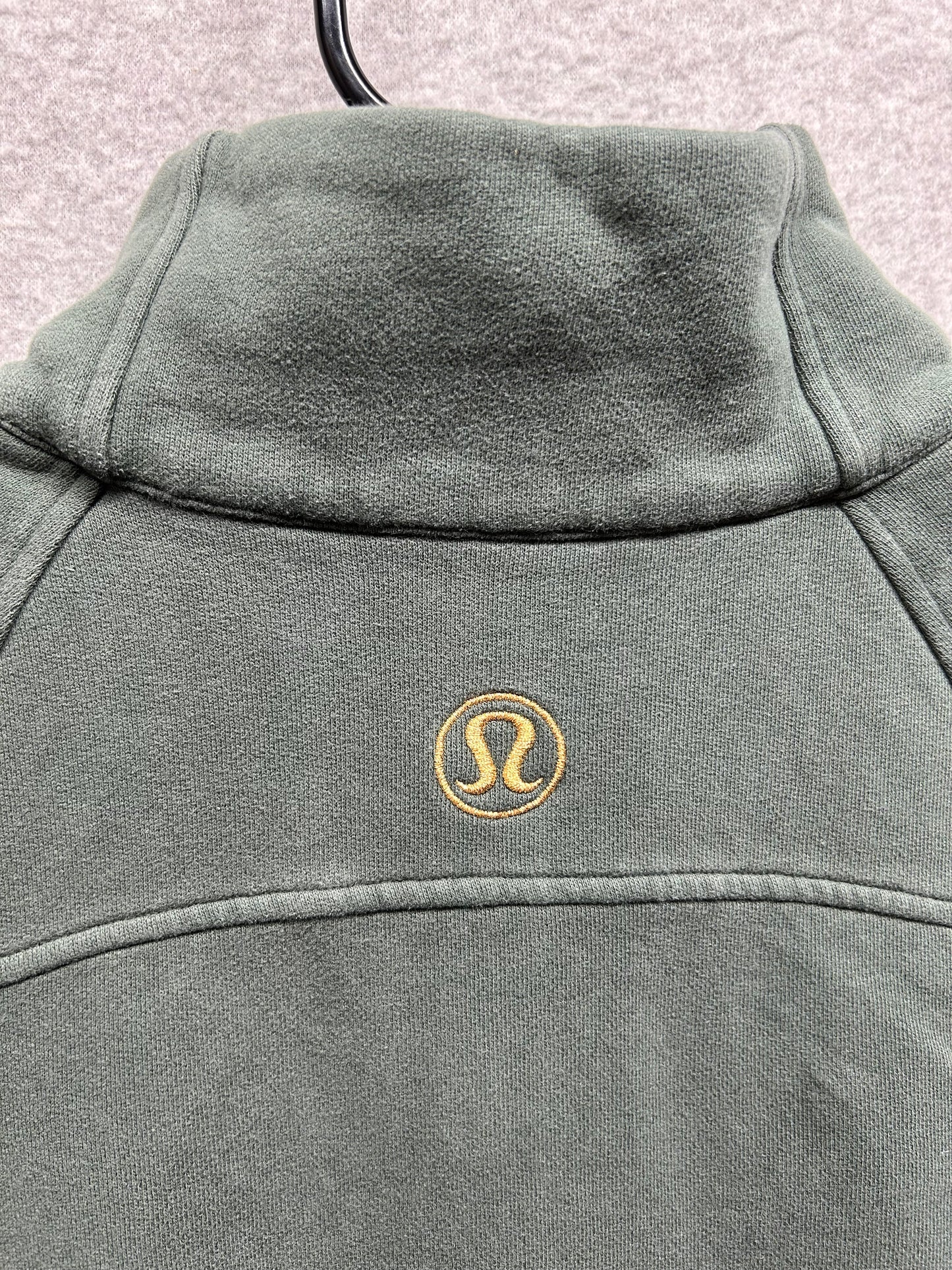 Lululemon Scuba Oversized Funnel-Neck Half Zip Long Size M/L Dark Forest / Gold