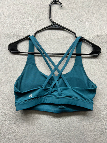 Lululemon Energy Bra Bermuda Teal Size 10