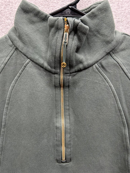 Lululemon Scuba Oversized Funnel-Neck Half Zip Long Size M/L Dark Forest / Gold