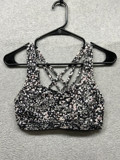 Lululemon Free To Be Serene Bra Size 6 Serigraph Starlight Black Multi