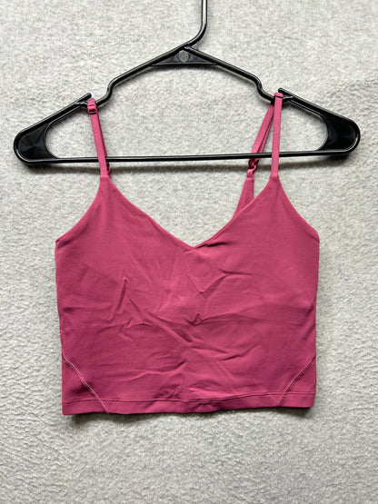 Lululemon Align Cropped Cami Tank Top Size 4 Washed Mauve